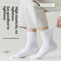 Chaussettes mi-mollet en coton pour hommes, 7200, noires, résistantes à l'usure, déodorantes, pour l'été, le sport, la course à pied, décontractées, pour étudiants