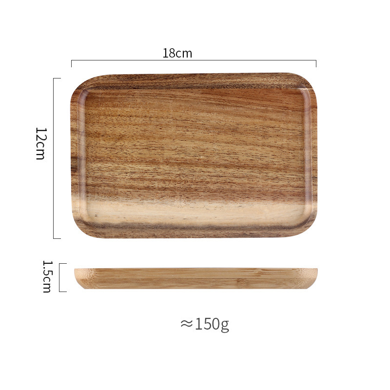 rectangular acacia wood