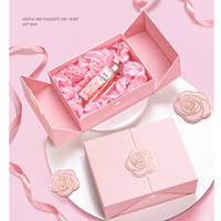 Boîte d'emballage cadeau personnalisée en carton rose clair pour bijoux, offre spéciale