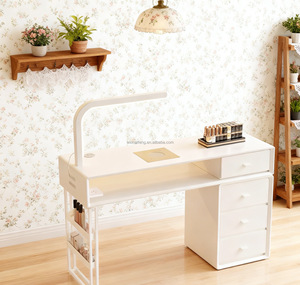 Usine En Gros Nouveau Blanc Crème Style Multi-Fonction Avec <span class=keywords><strong>Aspirateur</strong></span> Lampe <span class=keywords><strong>De</strong></span> Table Nail Shop Spécial Nail Table - Product Image 1