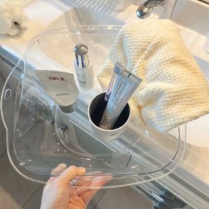 Lavabo in plastica trasparente per il lavaggio dei piedi bucato durevole addensato piccolo lavabo per studenti domestici dormitorio moderno - Product Image 4