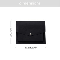 Yihe Meilleure Vente 8 Couleurs Galet Bracelet En Cuir Grand Portefeuille Document Sac avec Enveloppe D'affaires pour IPad/Bloc-Notes