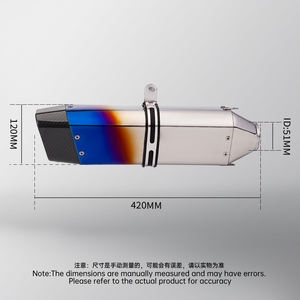 <span class=keywords><strong>Silencieux</strong></span> d'échappement de moto pour R3 MT07 <span class=keywords><strong>FZ1</strong></span> R6 R15 ZX6R ZX10 Z900 Z400 Z1000 CBR1000 GSXR1000 SR2 51mm Embout en carbone - Product Image 6