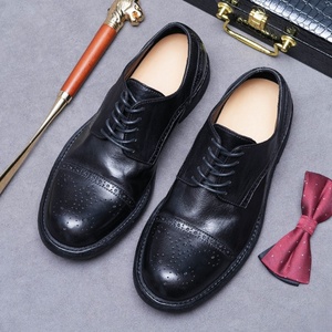 Zapatos Formales de Negocios con Cordones y Punta Redonda Hechos a Mano con Construcción Goodyear, con Suela de Cuero Genuino Resistente para Hombre - Product Image 6