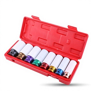 Clé à chocs électrique avec embout allongé électroplaqué pour protection des moyeux de roue de voiture 22 mm - Product Image 1