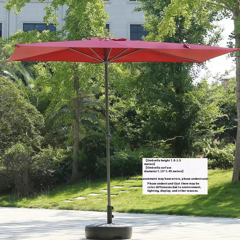 Half umbrella hand lifting wine red (no base