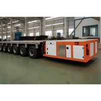 300-800 tonnes Transporteur modulaire automoteur SPMT Essieu hydraulique Semi-remorque à plat