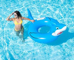 <span class=keywords><strong>Bouée</strong></span> d'eau gonflable personnalisable en plastique de flotteur d'animaux marins d'anneau de natation de requin de PVC - Product Image 5