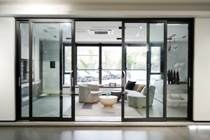 Cadre mince en aluminium portes coulissantes Double vitrage verre trempé résistant aux intempéries intérieur chambre cuisine haute qualité personnalisé - Product Image 3