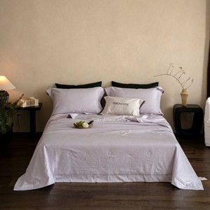 FreeMonde Lyocell Tencel Quilt Set 4 Pcs Cooling Summer <b>Bedding</b> Home Use - Product Image 5