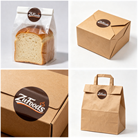Autocollants personnalisés avec logo de boulangerie sur rouleau, étiquettes pour sacs à pain, pour boîtes à pâtisserie, scellés d'emballage alimentaire et emballages de marque