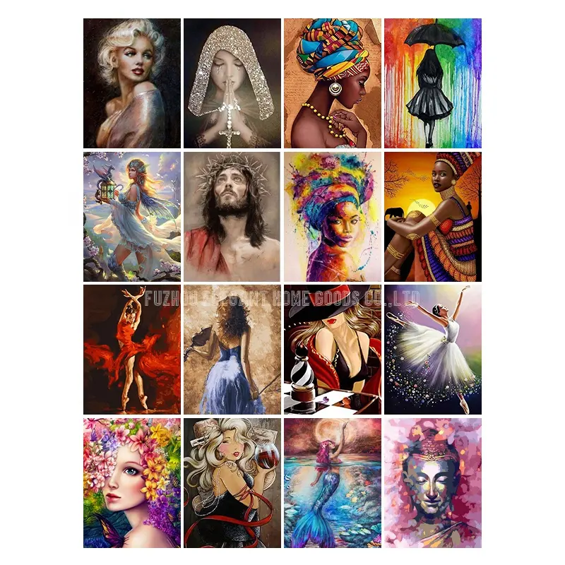 5d pintura diamante colorido mulheres africanas broca completa por número Kits, arte diamante mulher afro-americana pintura com diamantes artes