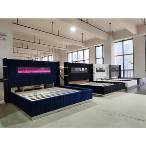 PZCN 홈 뷰티 럭셔리 잠자는 침실 침대 프레임 성인용 덮개를 씌운 침대 가구 이층 침대 - Product Image 4