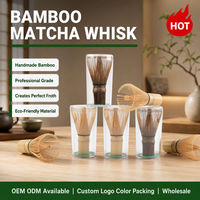 Batidor de Matcha Tradicional Hecho a Mano con Bambú, Chasen Profesional para la Auténtica Ceremonia del Té Japonés, Herramientas Ecológicas de Alta Calidad