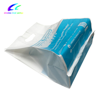 Emballage personnalisé pour chaussures, chaussettes, fourrures et vêtements de détail, avec logo imprimé en gravure, en LDPE écologique biodégradable, sac rétractable découpé à la forme