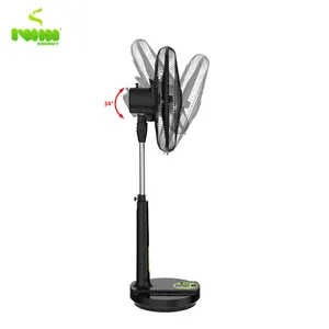 18-Inch 12V AC/DC Solar Charging Ventilation Fan with Remote Control Stepless Speed Regulation for Home & Office or Hotel Use