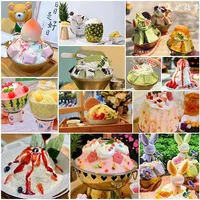 Hawaïen Hawaii Automation Électrique Philippines Neige Taiwan Rasage Broyeurs À Glace Rasoir À Glace Bingsu Machine Commerciale En Plein Air