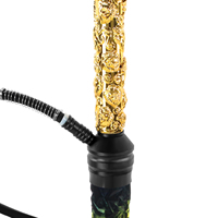 Ensemble de chicha arabe de luxe en résine artisanale avec finition miroir, couleurs et logo personnalisables