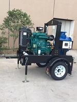 Pompa Sentrifugal Self-priming Bermesin Diesel Merek Euro dengan Trailer untuk Irigasi, Limbah Kota