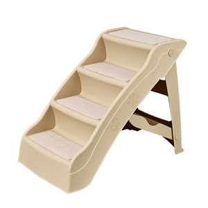 Échelle pliable <span class=keywords><strong>pour</strong></span> animaux de compagnie en plastique <span class=keywords><strong>pour</strong></span> chien et <span class=keywords><strong>chat</strong></span> - Certifiée BPA - Forte capacité de charge - <span class=keywords><strong>Pour</strong></span> lit, canapé et voiture - Product Image 1