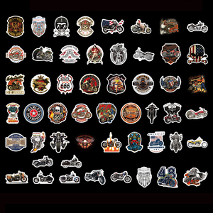 ZY0503C 50 Autocollants <span class=keywords><strong>Moto</strong></span> Harley de Haute Qualité en PVC Vinyle Imperméables pour Valise Skateboard Voyage et Vélo - Product Image 5