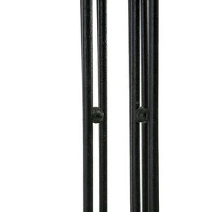 WEKIS Large Cross Frame Pedestal Coffee Table Base Traditional <b>Cast</b> Iron Kitchen Black Finish for Dining Outdoor Living Room Use - Product Image 4