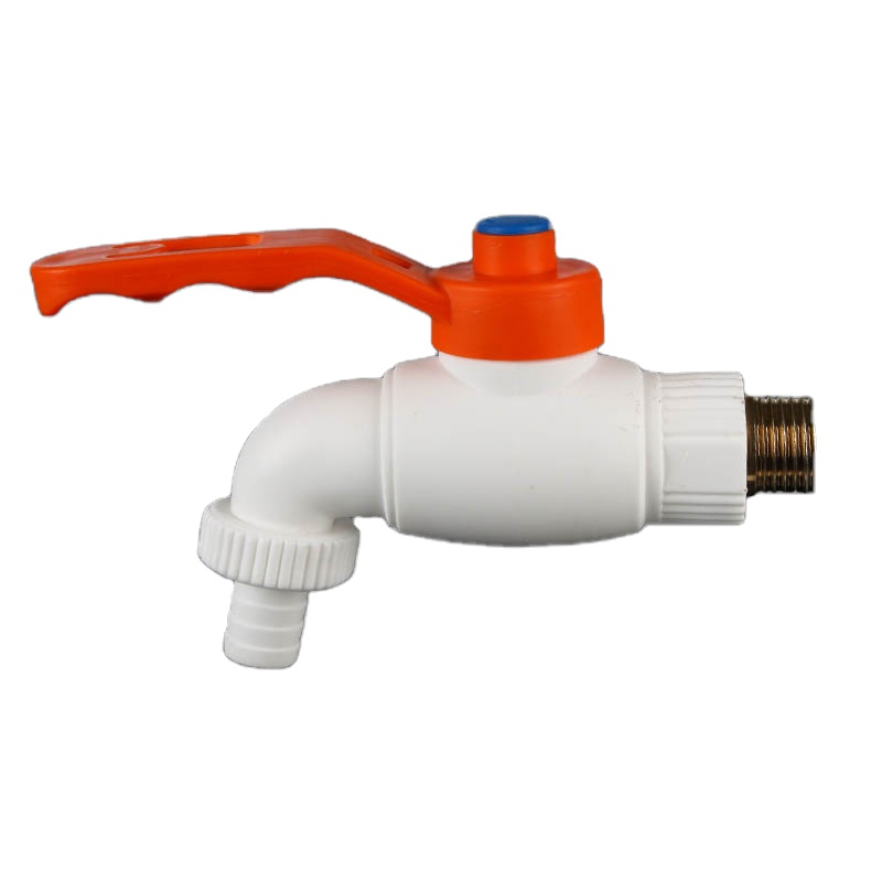 Popular do Oriente Médio mercado PPR Pipe Fittings Branco Latão Masculino Rosca torneira para Bacia De Plástico Torneira Torneira de água para Cozinha &