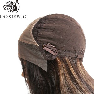 Parrucca Lunga con Remy Trasparente Marrone <span class=keywords><strong>Cenere</strong></span> con Riflessi Biondi, Parrucche Ebraiche, 100% <span class=keywords><strong>Capelli</strong></span> Mongoli Remy Ondulati - Product Image 4