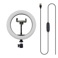 Anneau Lumineux Multicolore 10 Pouces (26 cm) avec Trépied, Lampe LED de Beauté Dimmable pour Maquillage, Ring Light Doux