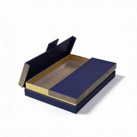 Boîte d'emballage pour Oud Agarwood, personnalisée, à double porte, avec couvercle rabattable et plaque métallique magnétique, boîte cadeau de luxe pour encens