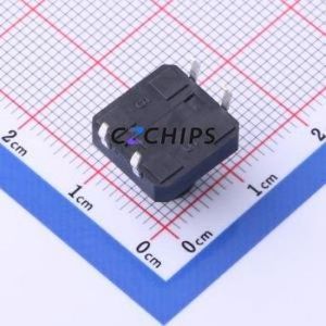 TS-KG1103-BB100F Tactile Switch Through hole-4P,12x12mm Switch Single Pole Single Throw Round Button 2.5N Through Hole - Product Image 2