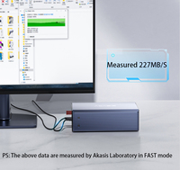 Gabinete de Disco Duro Dual USB 3.0 para Escritorio con Puerto Serial SATA Personalizable y Función RAID, Personalización de 3.5 Pulgadas