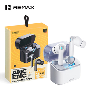 Auricolari Wireless Remax con Cancellazione Attiva del Rumore, Cuffie <span class=keywords><strong>Bluetooth</strong></span> 5.4 In-Ear, Stereo Bass, Impermeabili, USB-C - Product Image 1