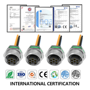 Conector impermeable de 7/8 ", 6 pines, electrónico Circular, Industrial, frontal, hembra, Cable de montaje en Panel PCB, Conector de Cable - Product Image 2