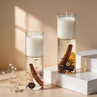 Bougie parfumée de luxe pour la maison, avec fleurs séchées en pot, idéale comme cadeau de mariage ou d'anniversaire, pour une ambiance de luxe.