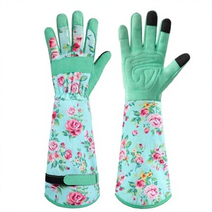 Women's Long Sleeve <b>Gardening</b> Gloves Nylon Gauntlet Cuff <b>Hook</b> Loop Closure Light Protective Hand Wash Care Imported for Yard - Product Image 4