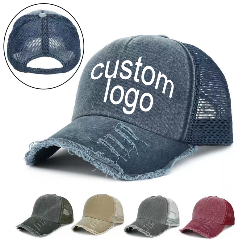 Custom Washed Fabric Baseball Hat Vintage