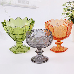 Tazas <span class=keywords><strong>de</strong></span> helado <span class=keywords><strong>de</strong></span> vidrio Sundae grabadas con pie Stock Batido Postre Leche Soda Tazón <span class=keywords><strong>de</strong></span> helado <span class=keywords><strong>de</strong></span> vidrio transparente - Product Image 4