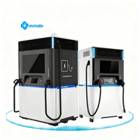 EVMATE Estación de Carga de Energía Solar Integrada para Vehículos Eléctricos con Batería de 193 kWh, Pantalla Publicitaria de 43 Pulgadas, Carga DC y Funcionamiento Fuera de la Red