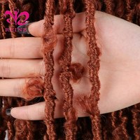 Mèches Tressées au Crochet Butterfly Locs Faux Dreadlocks Douces Bouclées Extensions Synthétiques pour Coiffures