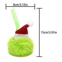 Meilleures ventes : Pendentif de Noël artisanal en peluche, monstre elfe vert et duveteux, avec cordon, pour fêtes festives en Europe et en Amérique