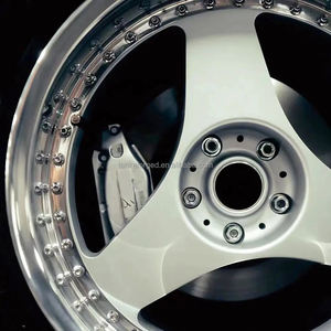 三辐定制改装18英寸4x100合金2两件式车轮抛光5x112锻造车轮，适用于宝马7大众高尔夫 - Product Image 4