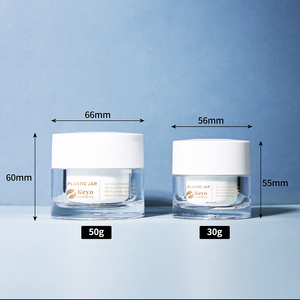 Custom 30g 50g vuoto sostituibile doppia parete di plastica <span class=keywords><strong>crema</strong></span> per il <span class=keywords><strong>viso</strong></span> con cucchiaio di imballaggio cosmetico piccolo barattolo <span class=keywords><strong>crema</strong></span> contenitore - Product Image 6