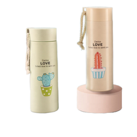 Vaso de Agua Creativo con Diseño de Conejito de Dibujos Animados, para Oficina, Negocios, 6 Grados, Vaso de Vidrio para Coche, Regalo, para Excursiones al Aire Libre