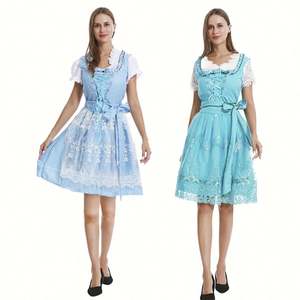 Gran nuevo alemán Oktoberfest Maid Sexy puesta en escena vestido de fiesta manga corta impreso traje de cerveza para TV y película - Product Image 1