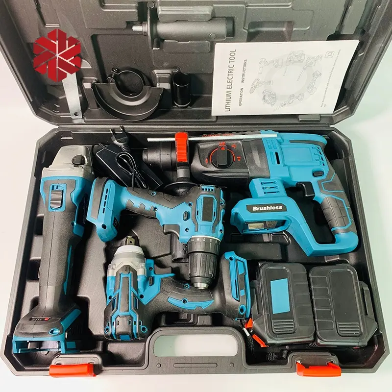 Cordless power drill machine hand tool sets combo kit electric brushless impact wrenches hammer taladro and grinder 20v original