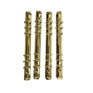 Factory Stationery A5 A6 Silver Gold Metal 6 Mechanism ring Loose Leaf Binder Ring Binder Clip