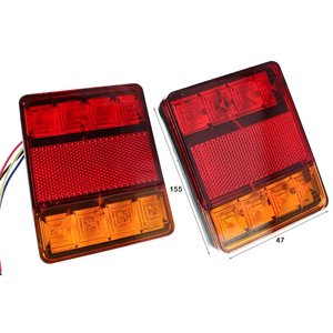 Kit luce posteriore a LED 24V 12V con luci di arresto e indicatori 3 in 1 per autocarri, rimorchi, roulotte, furgoni-auto e moto/ - Product Image 1