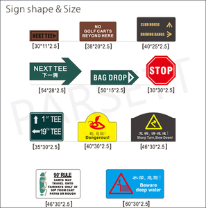 Portable Single Post Mini Golf Stop Sign Post Octogonal Safety Marker avec Installation facile au sol - Product Image 3