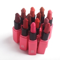 Lápiz labial rojo mate, 12 colores, hidratante, labios rojos, maquillaje en forma de pene, labios, maquillaje, lápiz labial, seta de larga duración